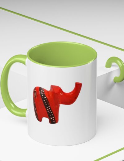 Red Elephant Accent Mug