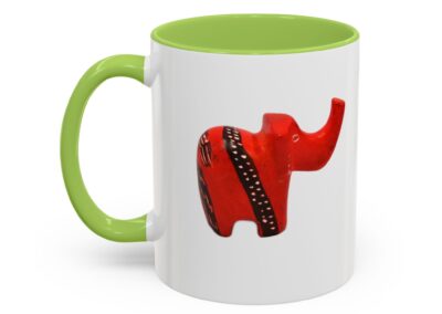 Red Elephant Accent Mug