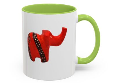 Red Elephant Accent Mug