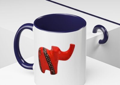 Red Elephant Accent Mug