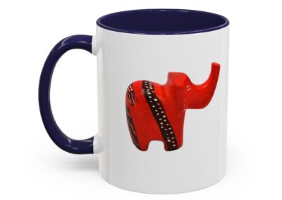 Red Elephant Accent Mug