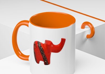 Red Elephant Accent Mug