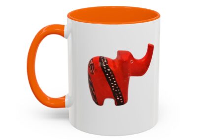 Red Elephant Accent Mug