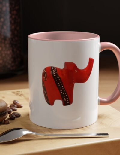 Red Elephant Accent Mug