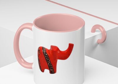 Red Elephant Accent Mug
