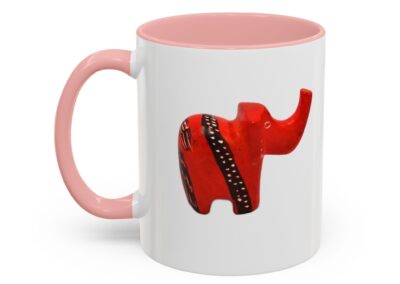 Red Elephant Accent Mug
