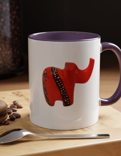 Red Elephant Accent Mug
