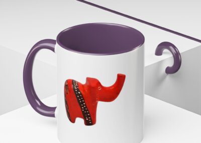 Red Elephant Accent Mug