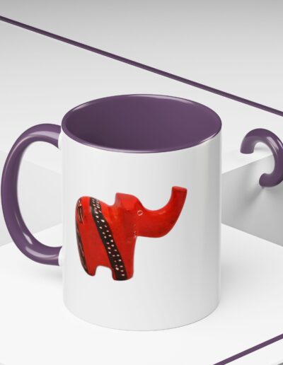 Red Elephant Accent Mug