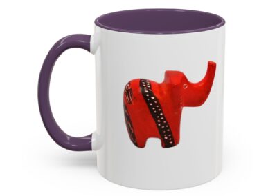 Red Elephant Accent Mug