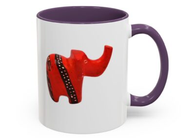 Red Elephant Accent Mug