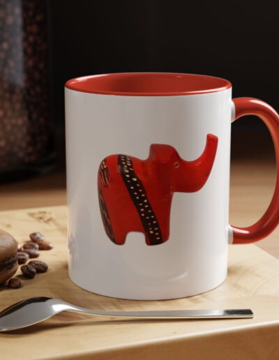Red Elephant Accent Mug