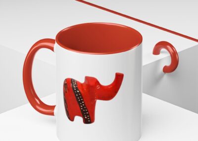 Red Elephant Accent Mug