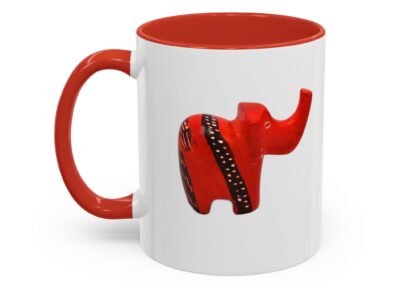 Red Elephant Accent Mug