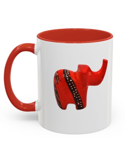 Red Elephant Accent Mug