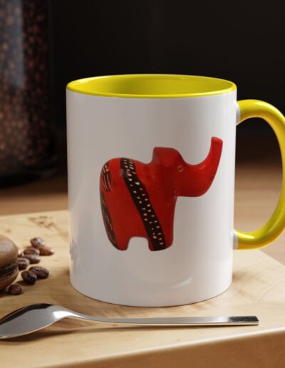 Red Elephant Accent Mug