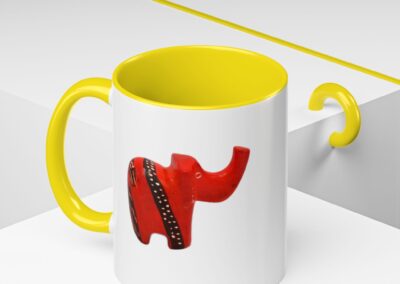 Red Elephant Accent Mug