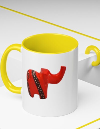 Red Elephant Accent Mug