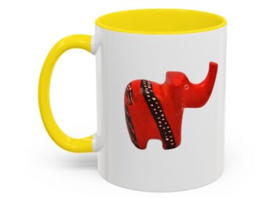 Red Elephant Accent Mug