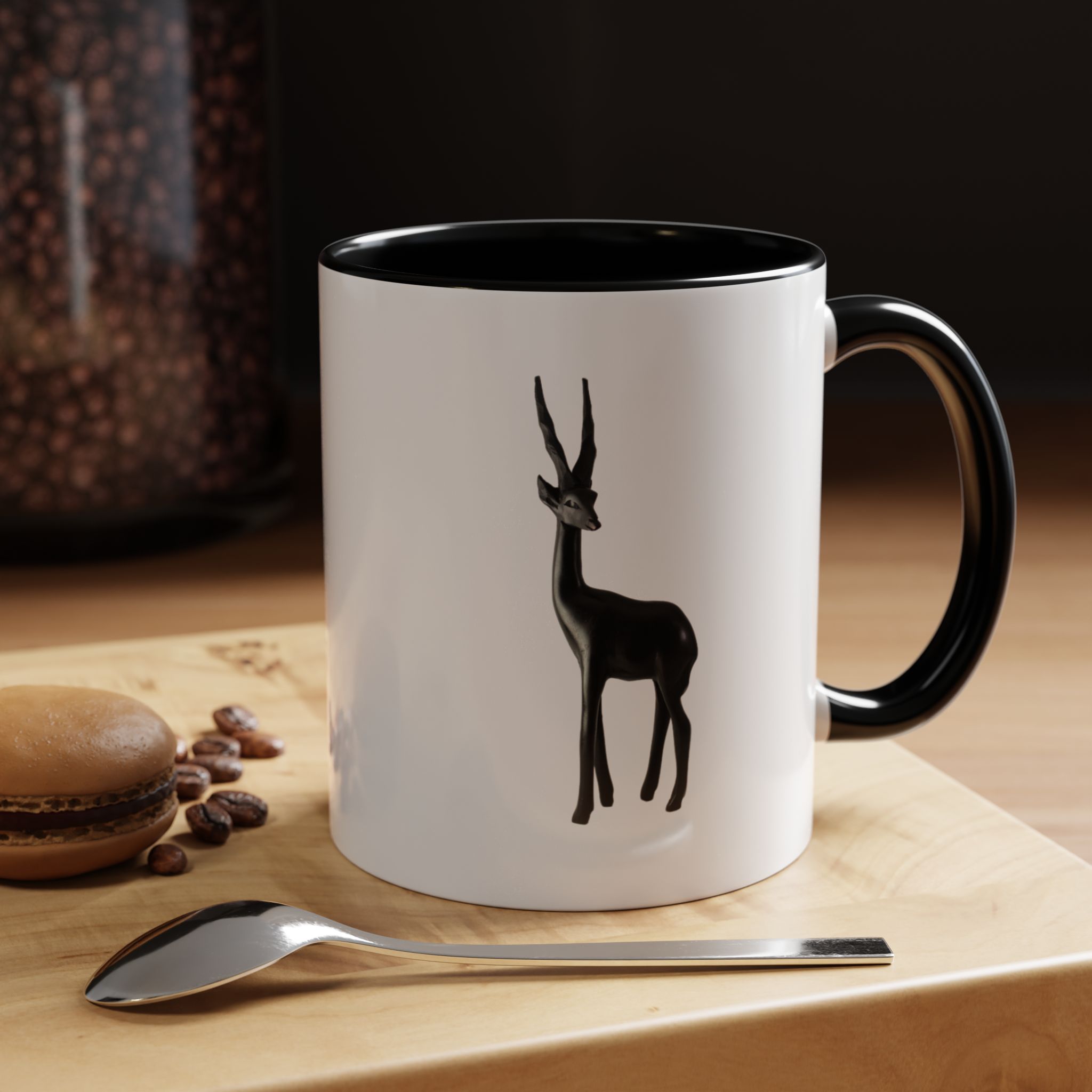 Stylish Accent Coffee Mug with Elegant Antelope Design