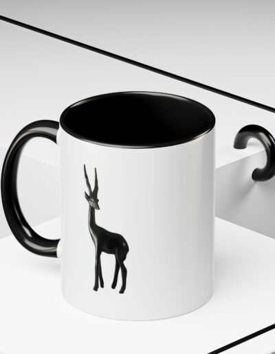 Stylish Accent Coffee Mug with Elegant Antelope Design