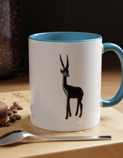 Stylish Accent Coffee Mug with Elegant Antelope Design