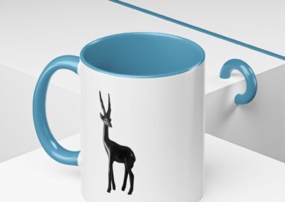 Stylish Accent Coffee Mug with Elegant Antelope Design