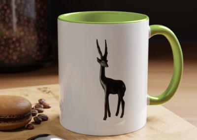 Stylish Accent Coffee Mug with Elegant Antelope Design