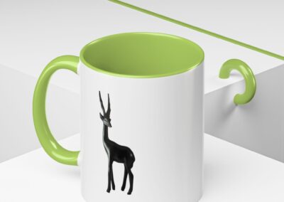 Stylish Accent Coffee Mug with Elegant Antelope Design