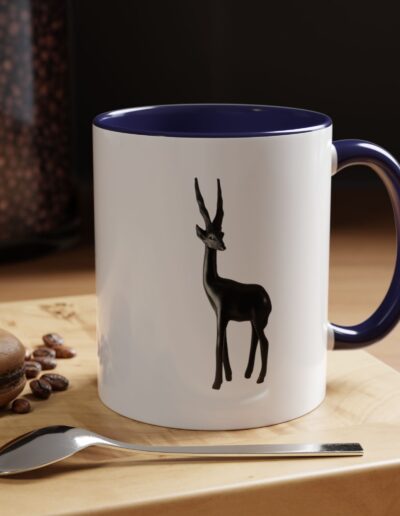 Stylish Accent Coffee Mug with Elegant Antelope Design