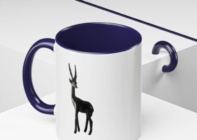 Stylish Accent Coffee Mug with Elegant Antelope Design