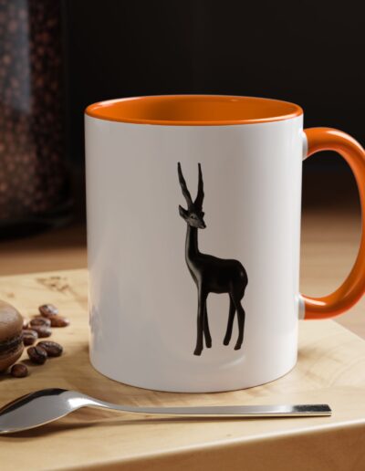Stylish Accent Coffee Mug with Elegant Antelope Design