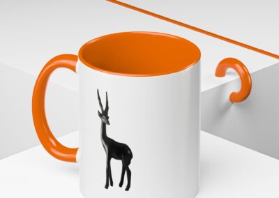 Stylish Accent Coffee Mug with Elegant Antelope Design