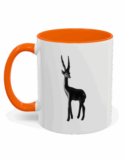 Stylish Accent Coffee Mug with Elegant Antelope Design