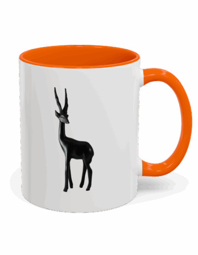 Stylish Accent Coffee Mug with Elegant Antelope Design