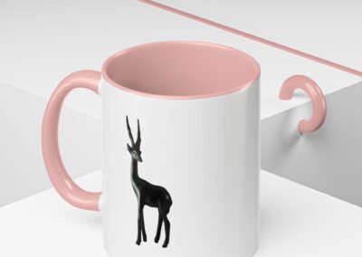 Stylish Accent Coffee Mug with Elegant Antelope Design