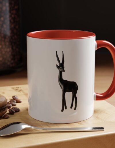 Stylish Accent Coffee Mug with Elegant Antelope Design