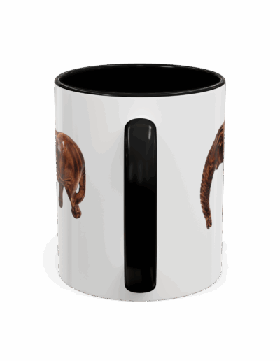 Whimsical Elephant Accent Coffee Mug Black