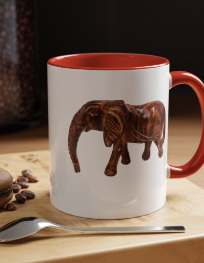 Whimsical Elephant Accent Coffee Mug – Perfect for Animal Lovers, Unique Gift, Home Decor, Birthday Present, Fun Collection