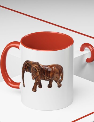 Whimsical Elephant Accent Coffee Mug – Perfect for Animal Lovers, Unique Gift, Home Decor, Birthday Present, Fun Collection