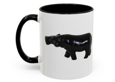 Black Hippo Accent Coffee Mug