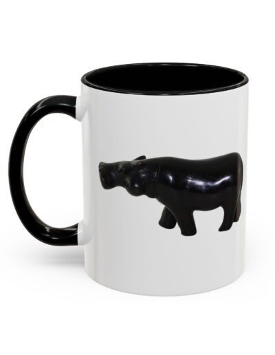 Black Hippo Accent Coffee Mug