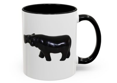 Black Hippo Accent Coffee Mug