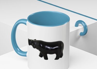 Black Hippo Accent Coffee Mug