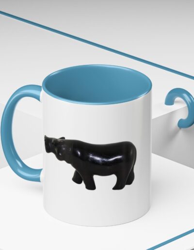 Black Hippo Accent Coffee Mug