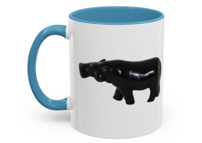 Black Hippo Accent Coffee Mug