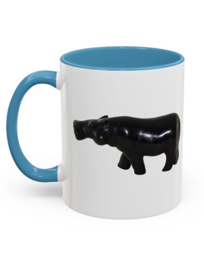 Black Hippo Accent Coffee Mug