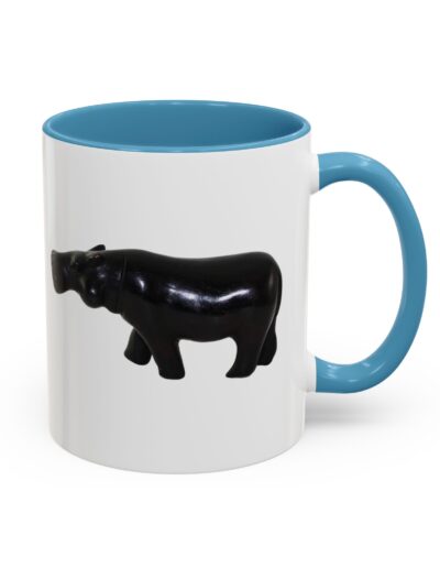 Black Hippo Accent Coffee Mug