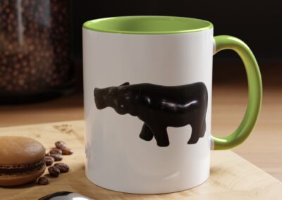Black Hippo Accent Coffee Mug