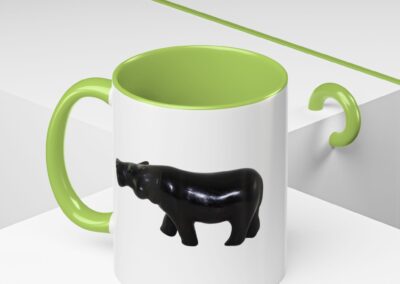Black Hippo Accent Coffee Mug